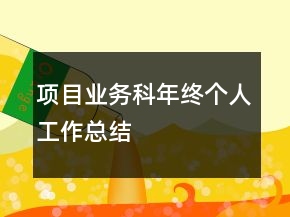項(xiàng)目業(yè)務(wù)科年終個(gè)人工作總結(jié)