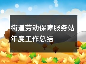 街道勞動保障服務(wù)站年度工作總結(jié)