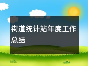 街道統(tǒng)計站年度工作總結(jié)