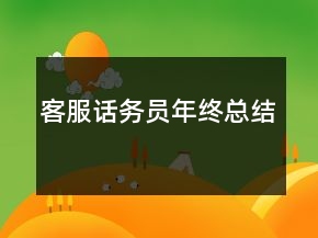 客服話務(wù)員年終總結(jié)