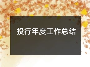 投行年度工作總結(jié)