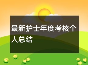 最新護(hù)士年度考核個(gè)人總結(jié)