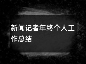 新聞?dòng)浾吣杲K個(gè)人工作總結(jié)