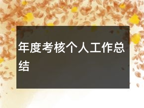 年度考核個人工作總結(jié)