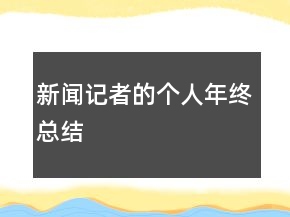 新聞?dòng)浾叩膫€(gè)人年終總結(jié)