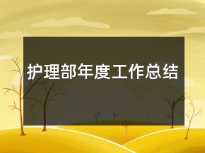 護理部年度工作總結