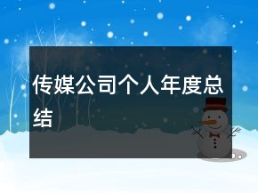 傳媒公司個人年度總結