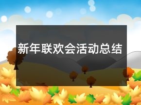新年聯(lián)歡會活動總結