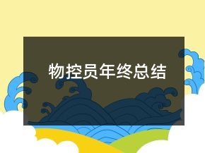 物控員年終總結(jié)