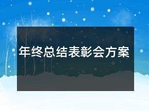 年終總結表彰會方案