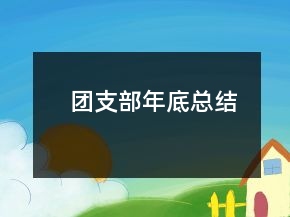 團(tuán)支部年底總結(jié)