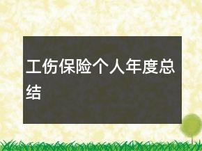 工傷保險個人年度總結(jié)
