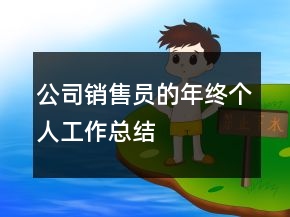公司銷售員的年終個(gè)人工作總結(jié)