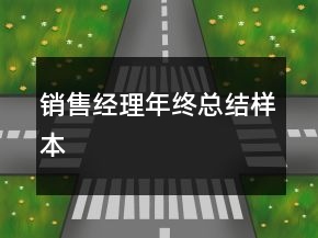 銷售經(jīng)理年終總結(jié)樣本