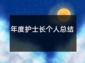 年度護士長個人總結(jié)