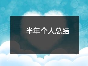 半年個人總結(jié)