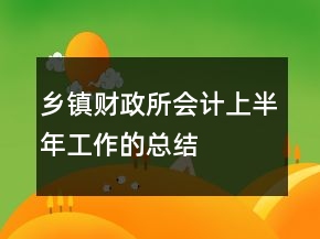 鄉(xiāng)鎮(zhèn)財(cái)政所會計(jì)上半年工作的總結(jié)