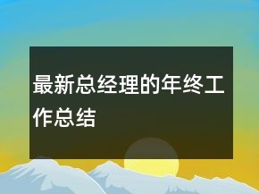 最新總經(jīng)理的年終工作總結(jié)