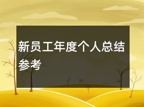 新員工年度個人總結(jié)參考