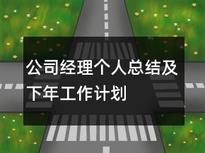 公司經(jīng)理個(gè)人總結(jié)及下年工作計(jì)劃