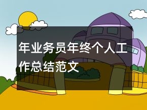 年業(yè)務(wù)員年終個(gè)人工作總結(jié)范文