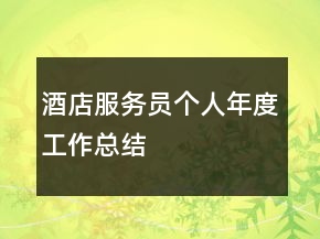酒店服務員個人年度工作總結(jié)