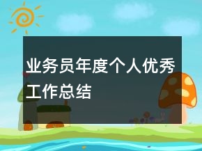 業(yè)務(wù)員年度個(gè)人優(yōu)秀工作總結(jié)