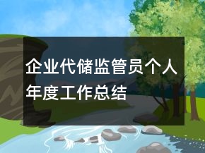 企業(yè)代儲監(jiān)管員個(gè)人年度工作總結(jié)
