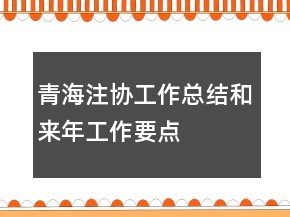 青海注協(xié)工作總結(jié)和來(lái)年工作要點(diǎn)