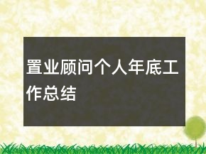 置業(yè)顧問個(gè)人年底工作總結(jié)