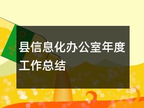 縣信息化辦公室年度工作總結(jié)