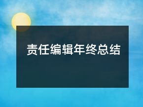 責任編輯年終總結