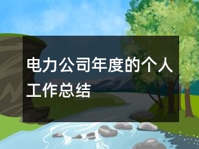 電力公司年度的個人工作總結(jié)