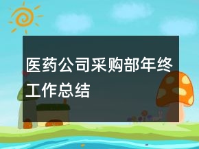 醫(yī)藥公司采購(gòu)部年終工作總結(jié)