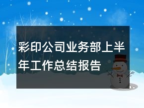 彩印公司業(yè)務(wù)部上半年工作總結(jié)報告