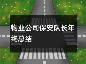 物業(yè)公司保安隊長年終總結