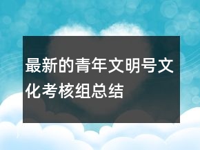 最新的青年文明號(hào)文化考核組總結(jié)