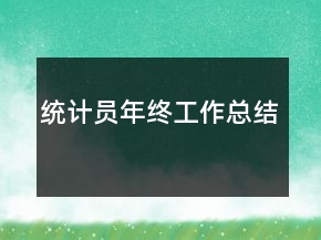 統(tǒng)計員年終工作總結