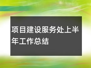項目建設(shè)服務(wù)處上半年工作總結(jié)
