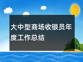大中型商場(chǎng)收銀員年度工作總結(jié)
