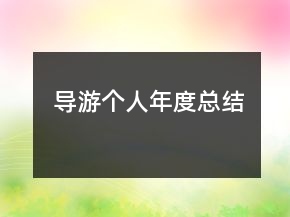 導(dǎo)游個(gè)人年度總結(jié)