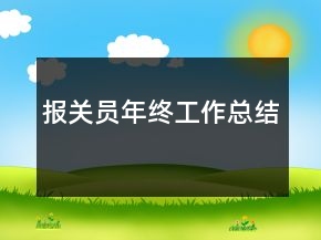 報關(guān)員年終工作總結(jié)