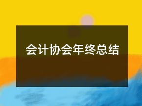 會計(jì)協(xié)會年終總結(jié)