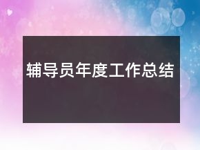 輔導(dǎo)員年度工作總結(jié)