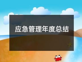 應(yīng)急管理年度總結(jié)