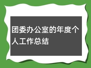 團(tuán)委辦公室的年度個(gè)人工作總結(jié)