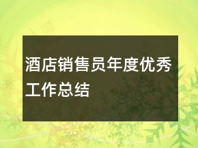 酒店銷售員年度優(yōu)秀工作總結(jié)