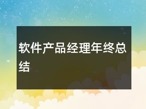 軟件產(chǎn)品經(jīng)理年終總結(jié)