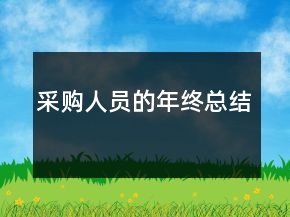 采購(gòu)人員的年終總結(jié)