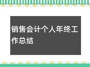 銷售會計個人年終工作總結(jié)